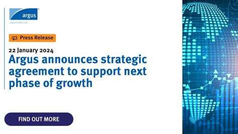 Argus announces strategic agreement to support next phase of .